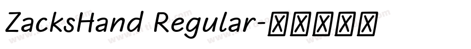 ZacksHand Regular字体转换